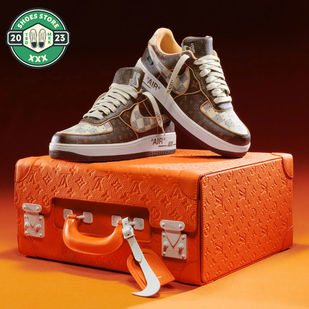 Giày AF1 LV Low Brown_Giày AF1 LV Nâu Hàng Chuẩn Cao Cấp 2023 Full Box