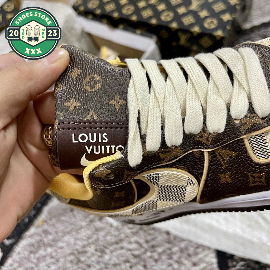 Giày AF1 LV Low Brown_Giày AF1 LV Nâu Hàng Chuẩn Cao Cấp 2023 Full Box
