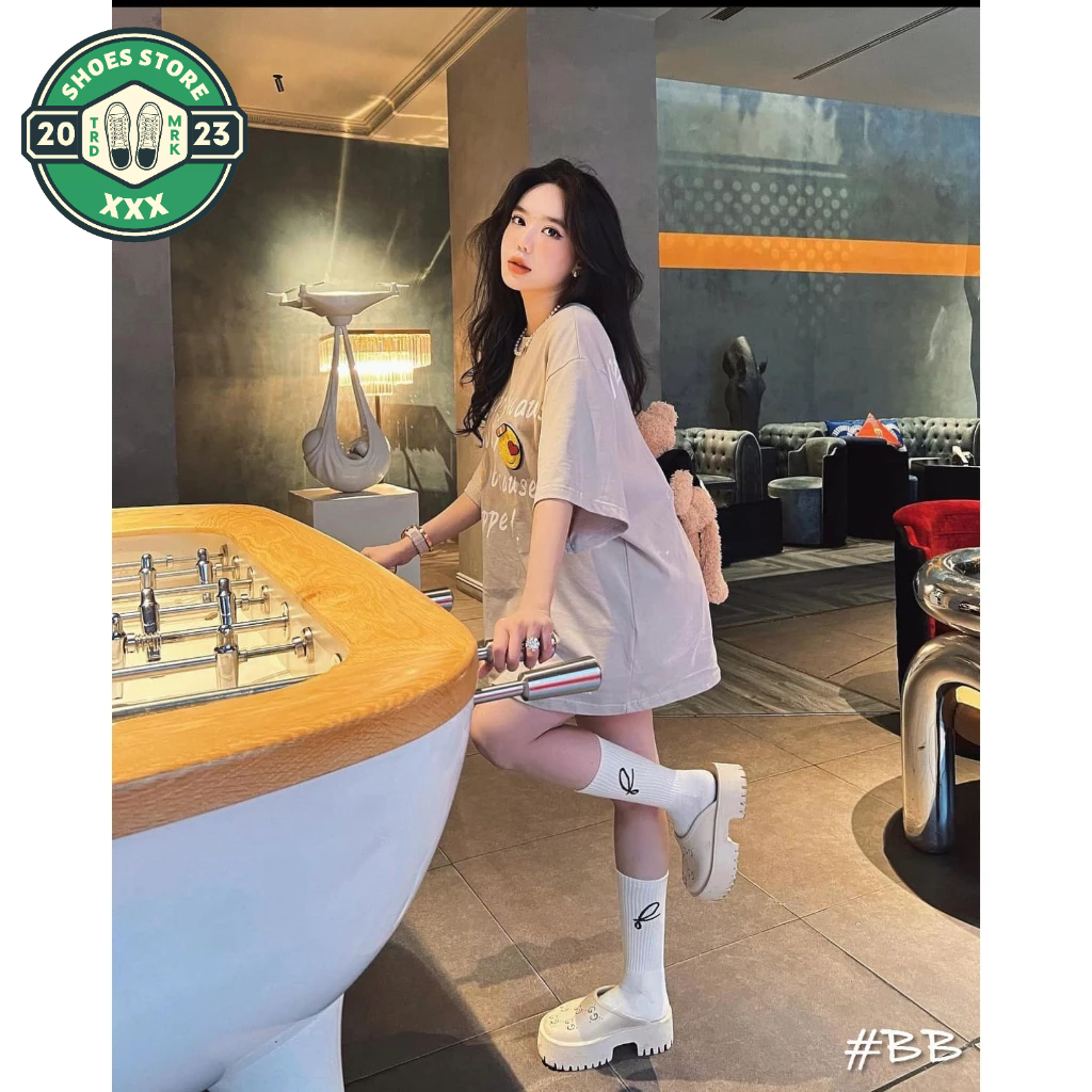 Sục Gucci nữ độn đế_ Dép GC nữ cao su đúc cao cấp đế cao 5cm siêu hot 2023 Full box