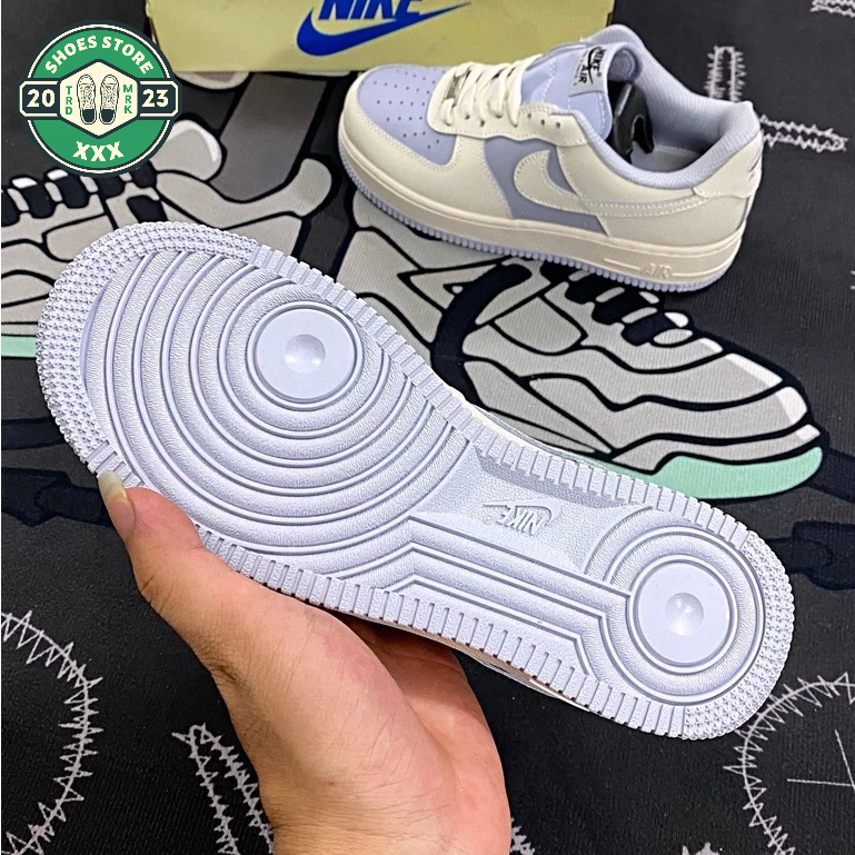 Giày Air Force 1 Low Cream Blue, Giày AF1 Xanh Kem Mẫu Mới Cao Cấp