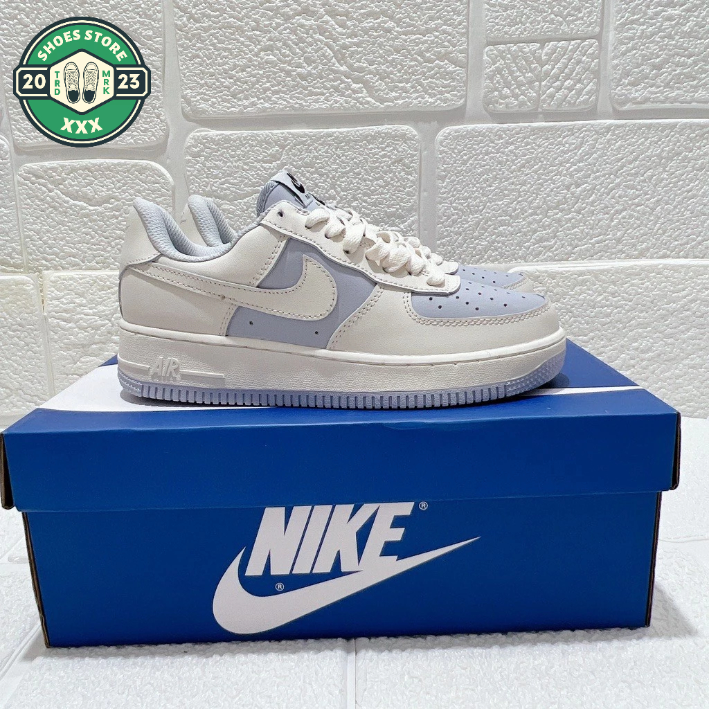 Giày Air Force 1 Low Cream Blue, Giày AF1 Xanh Kem Mẫu Mới Cao Cấp