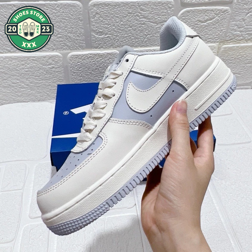 Giày Air Force 1 Low Cream Blue, Giày AF1 Xanh Kem Mẫu Mới Cao Cấp