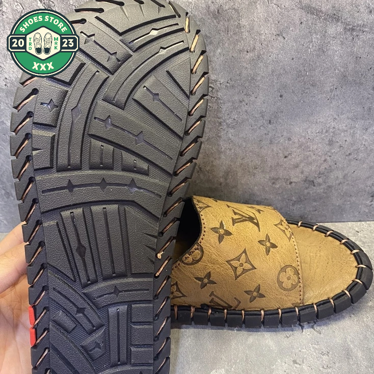 Dép Nam Da Bò  Dép Nam Quai Ngang Hàng Cao Cấp Thời Trang Mới 2023