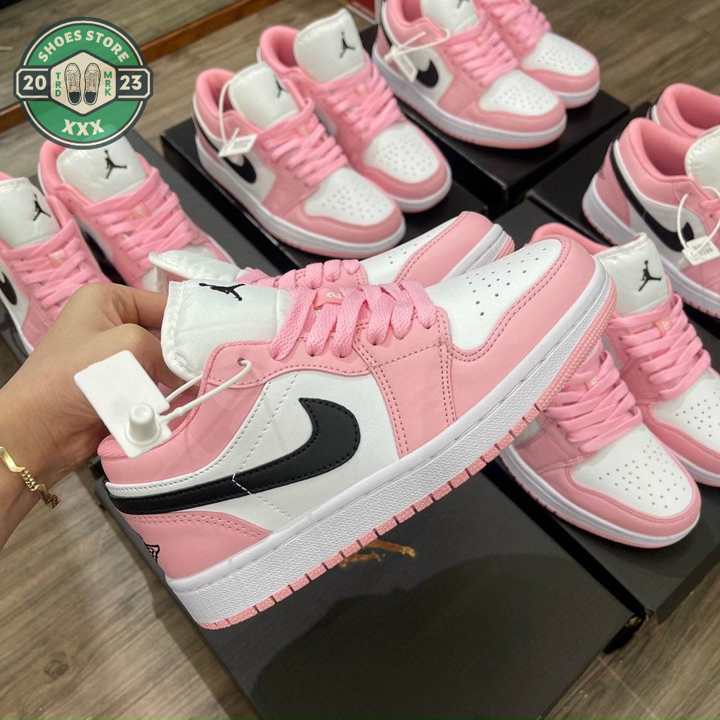 Giày Jordan Hồng Cổ Thấp, Giày Thể Thao Jordan Pink Quartz Thời Trang Hàng Đẹp