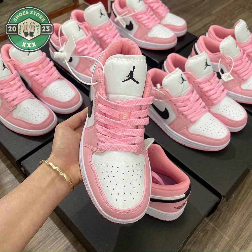 Giày Jordan Hồng Cổ Thấp, Giày Thể Thao Jordan Pink Quartz Thời Trang Hàng Đẹp