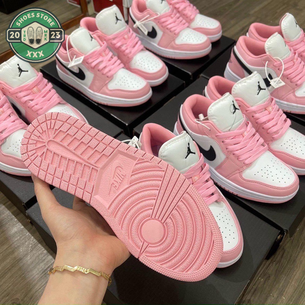 Giày Jordan Hồng Cổ Thấp, Giày Thể Thao Jordan Pink Quartz Thời Trang Hàng Đẹp