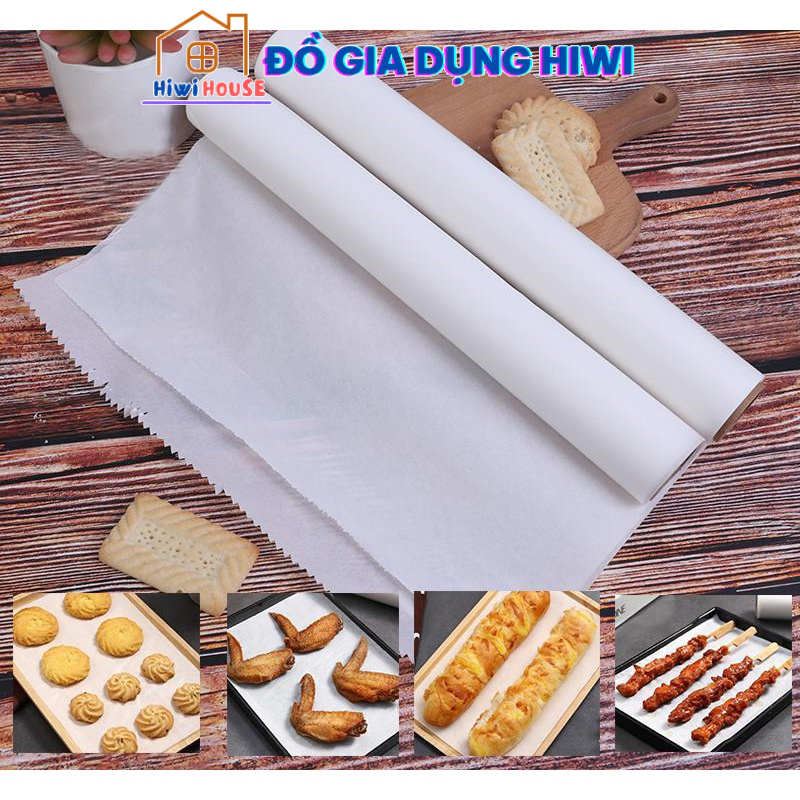 Giấy nến Eufood 30cm x 5m Hộp Màu Vàng, Giấy nướng bánh không thấm dầu