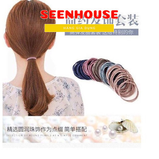 Sét dây buộc tóc 100 dây có túi zip