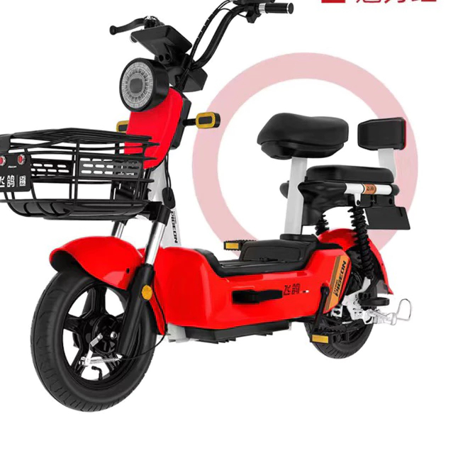 Xe đạp điện sẵn màu hồng