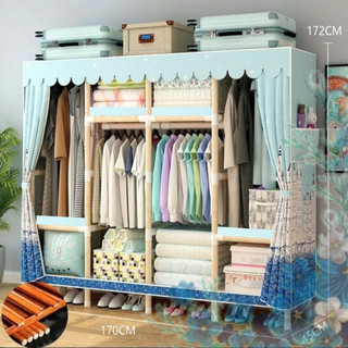 Tủ quần áo, Tủ vải khung gỗ bọc đường kính lớn tủ kệ đựng quần áo tủ vải hàng cao cấp BH 1 NĂM