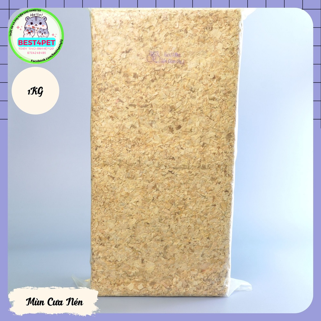 Mùn Cưa Nén cho Hamster 1kg