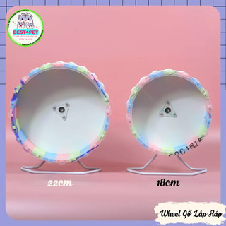Wheel chạy gỗ lắp ráp cho Hamster - CHƯA BAO GỒM ĐẾ !!!