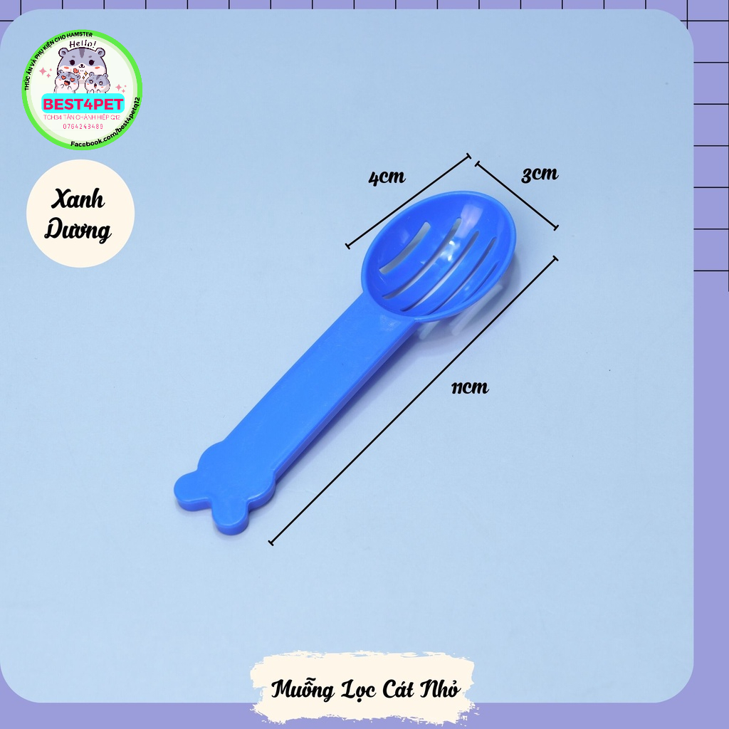 Muỗng múc thức ăn và lọc cát cho Hamster