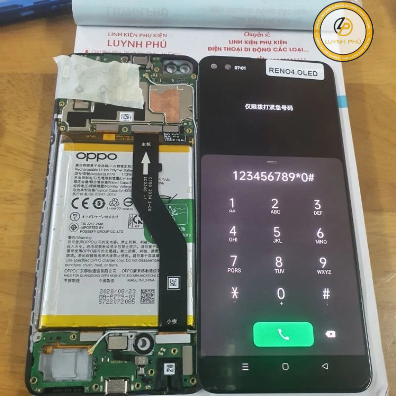 Màn hình Oppo reno 4 A93 4G zin,màn oled,màn linh kiện