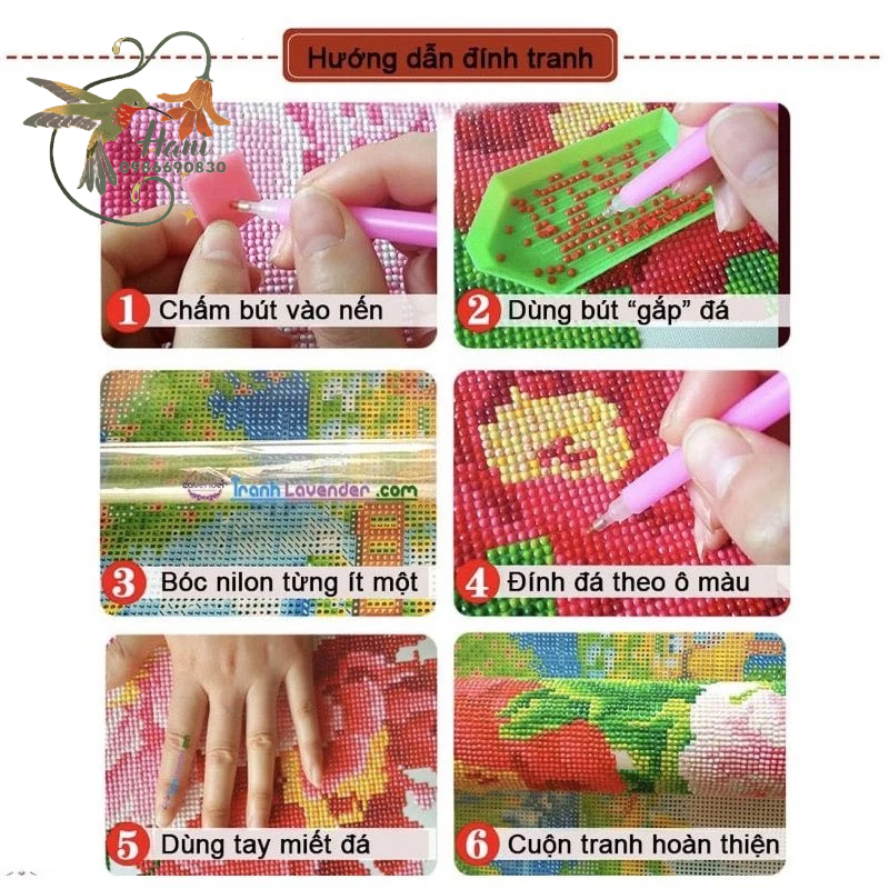 Tranh đính đá Đôi khổng tước 014 kích thước 30x40cm tự hoàn thành