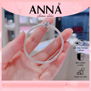 Vòng Pandora Moments có khóa trụ - Lắc tay Pandora Authentic hàng chính hãng, đủ bill, Fullbox, thẻ tag