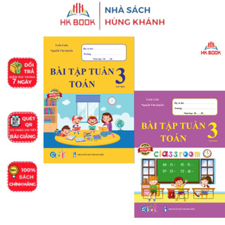 Sách - combo bài tập tuần toán lớp 3 - tập 1 và tập 2