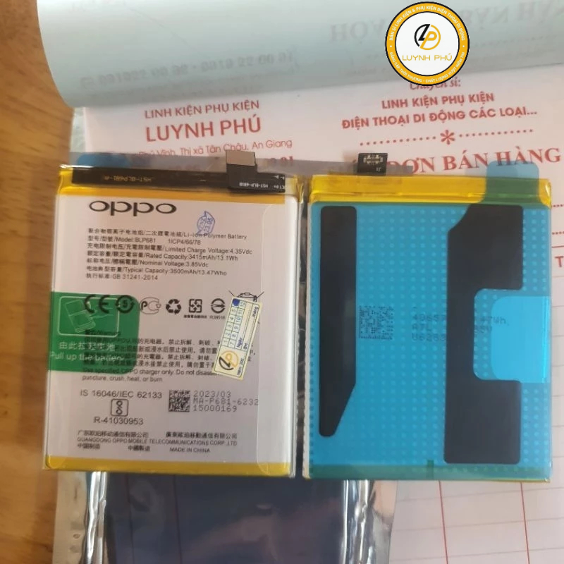 Pin oppo F9 BLP681 BLP683 baqe,pin zin