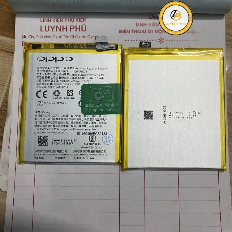 Pin oppo F9 BLP681 BLP683 baqe,pin zin