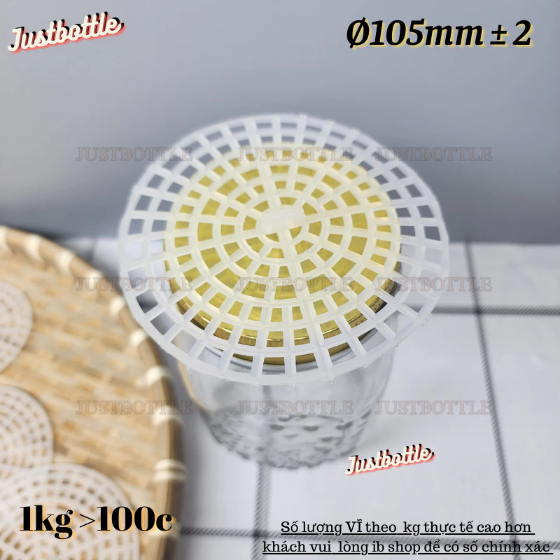 Vỉ Nén Dưa Cà Thực Phẩm - Vĩ Nhựa Cà Muối Kiệu,Chanh Đào, Dâu Tằm, Rượu Nho...60Mm 65Mm 75Mm 85Mm 105Mm 110Mm