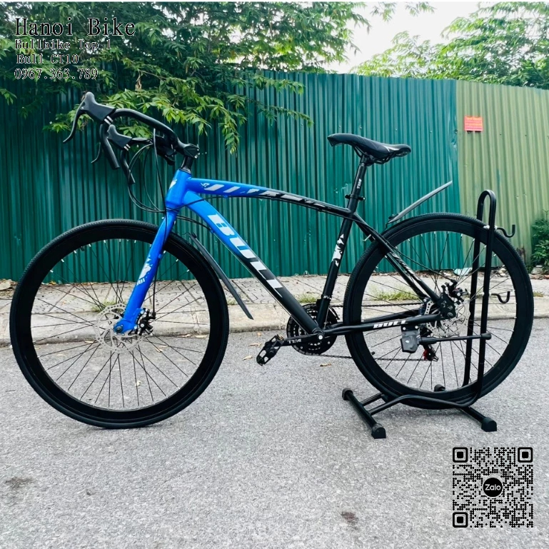 Xe Đạp Tay Cong BULL C400 Mẫu Mới 2023 Khung Nhôm, Bộ Đề Shimano Chính Hãng, Vành 700C Thể Thao, Đùi Đĩa PROWHEEL