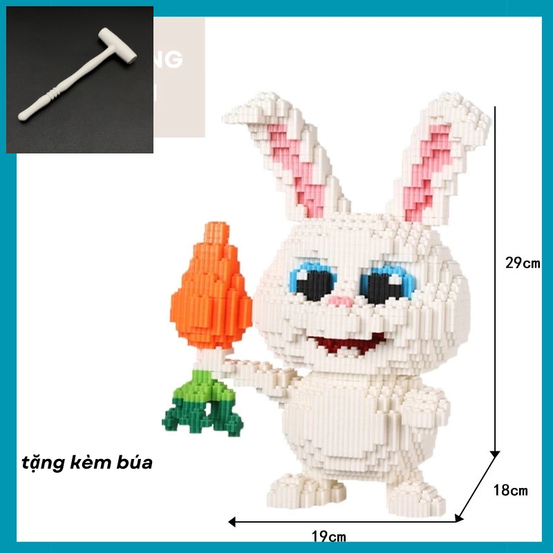 💙TẶNG BÚA + 1LEGO MINI 💙Mô Hình LEGO Lắp Ráp Với 12 Hình Động Vật Ngộ Nghĩnh 💙Cute💙 Rèn Tính Nhẫn Nại Cho Con 💙