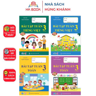 Sách - Combo Bài tập tuần Toán và Tiếng Việt lớp 3 - tập 1, tập 2 (4 cuốn) - Q 343
