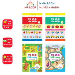 Combo sách - trò chơi mê cung - tìm kiếm - rèn luyện trí thông minh, phát triển tư duy cho trẻ 2-6 tuổi
