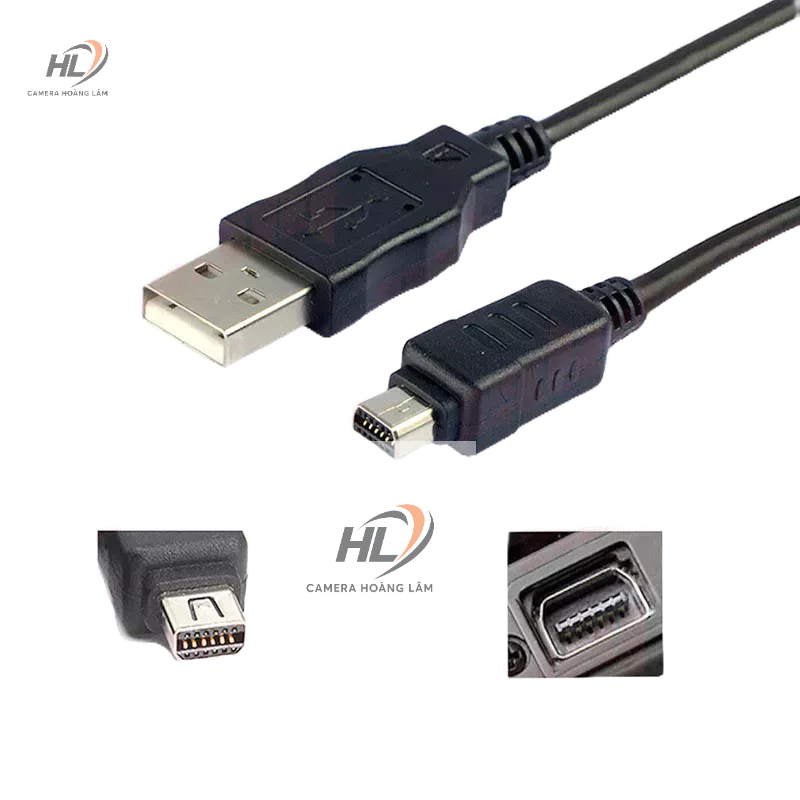 Dây USB kết nối máy ảnh Olympus với máy tính dòng máy E, Mju, SZ, SP, C, E-P, E-PL 12 Pin dài 1.5m