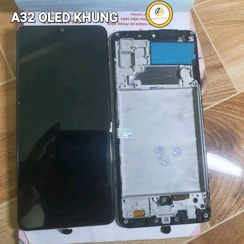 Màn hình samsung A32 4G A325F OLED có khung,zin khung