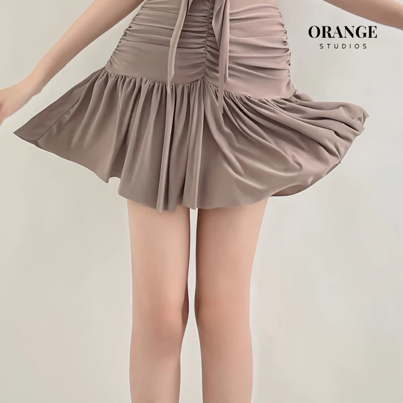 HÌNH THẬT - Cosmos Dress - Đầm Thiết Kế Nhún Ngực Chất Liệu Vải Thun Co Giãn