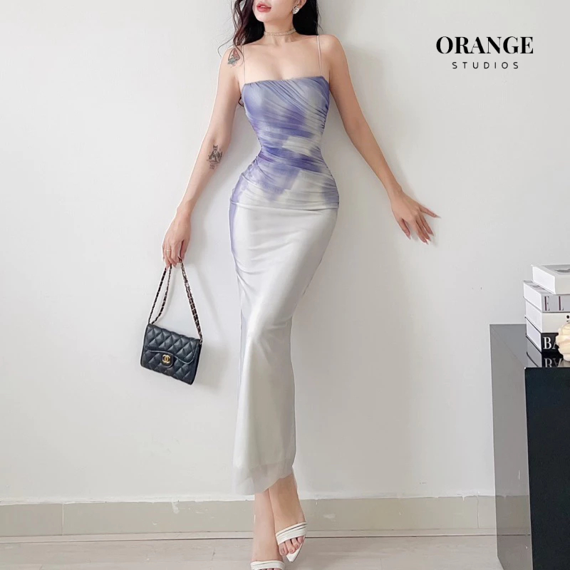 HÌNH THẬT - Chalcedony Dress - Đầm Thiết Kế Nhún Eo Chất Liệu Vải Lưới Cao Cấp