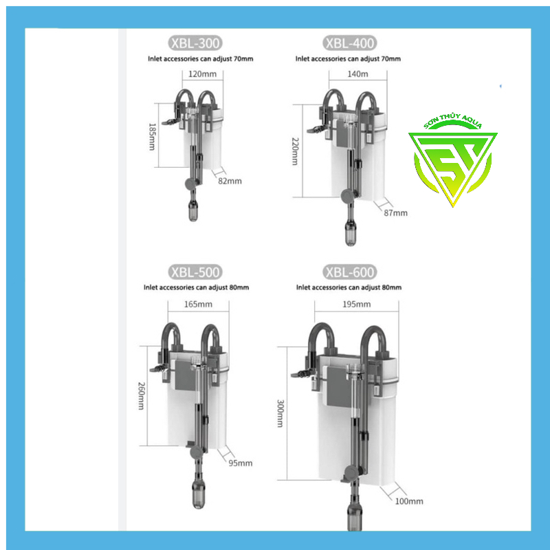 Máy Lọc Treo Có Hút Váng Xiaoli Sunsun XBL-300/400/500/600