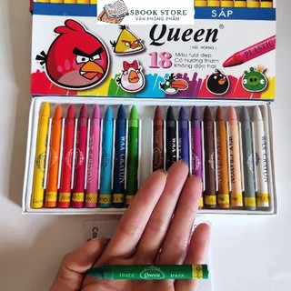 Bút Màu Sáp Queen 12- 18 Màu, Sáp Màu Queen Không Độc Hại