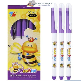 Bút dạ kim Thiên Long FL-04 Beebee Doraemon đầu bi 0.3mm màu tím