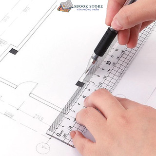 [Ship hỏa tốc] Thước Kẻ 15CM- Baoke -Ru2073