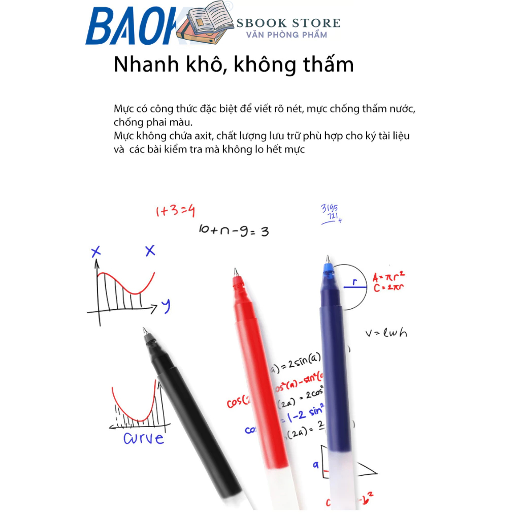 Bút Gel Baoke - PC3808 - 2000m - Vô Địch Về Mực