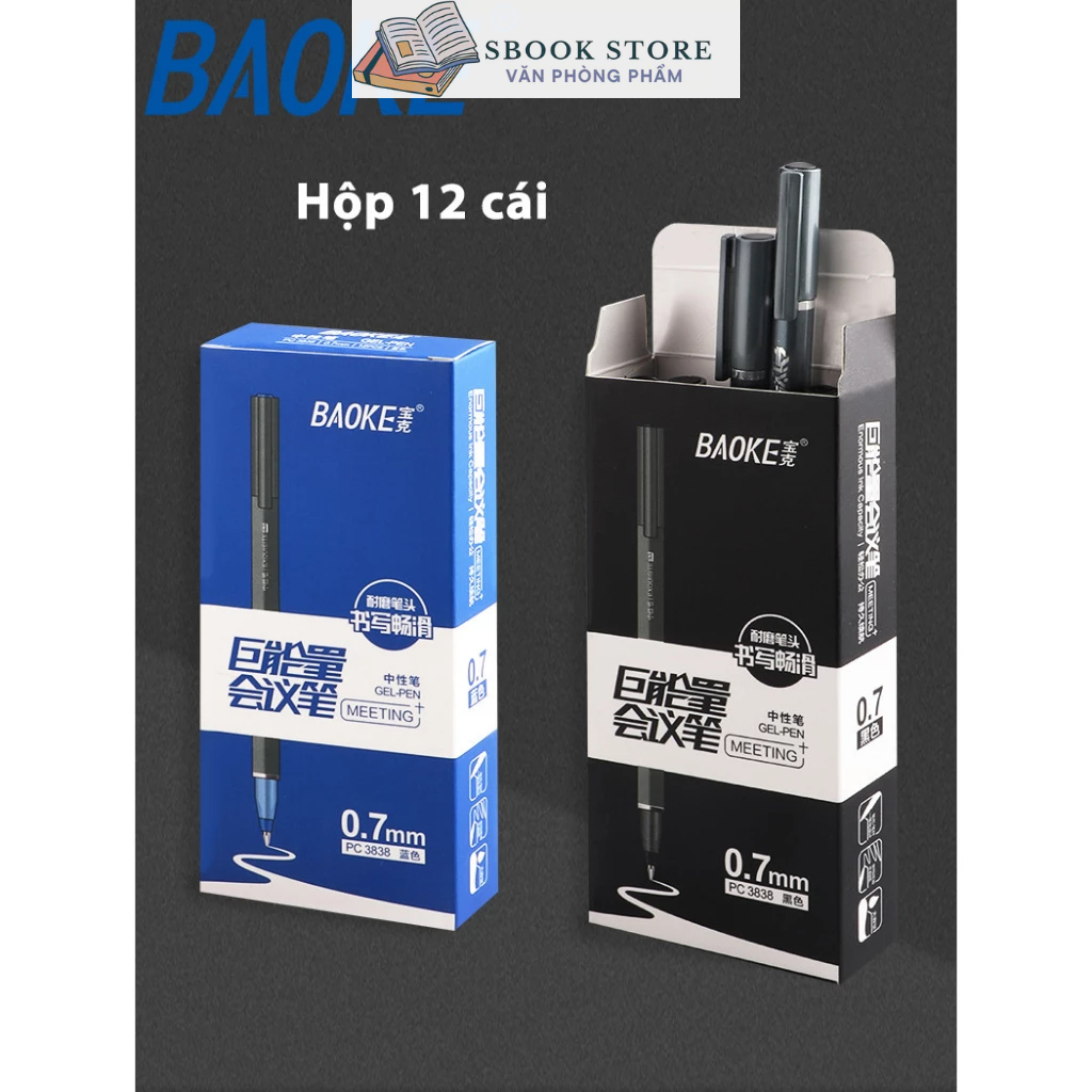Bút Gel Baoke - PC3838 - 0.7 - Ngòi siêu trơn - Siêu nhiều mực, lượng mực lên tới 2000m
