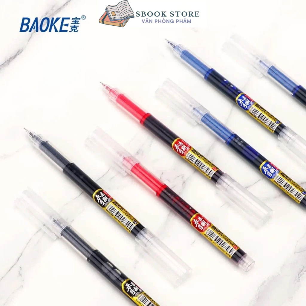 Bút Nước 0,5mm Baoke BK119, Xanh-Đen-Đỏ,Siêu nhiều mực,siêu trơn