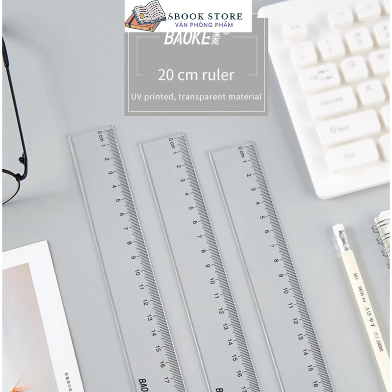 Thước kẻ 20cm Baoke Ru2074- Ru2020