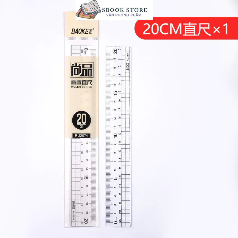 Thước kẻ 20cm Baoke Ru2074- Ru2020