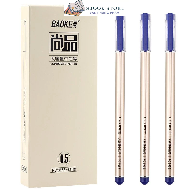Bút Gel 0.5mm EXQUISITE Baoke PC3668 - Đầu kim 0.5- Siêu trơn ,ra đều mực