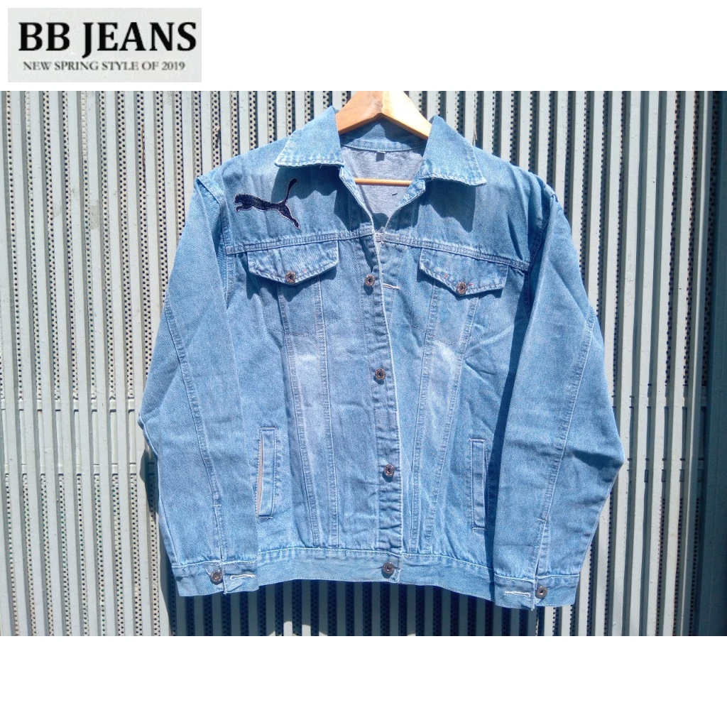 Áo khoác jean nam nữ unisex - áo jean nam xám DD form đẹp BB Jeans