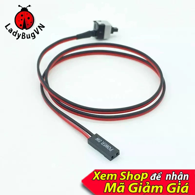 Nút nguồn máy tính pc để bàn thay thế power switch button Nút nguồn bật máy tính Nút bật nguồn pc Dây bật nguồn máy tính