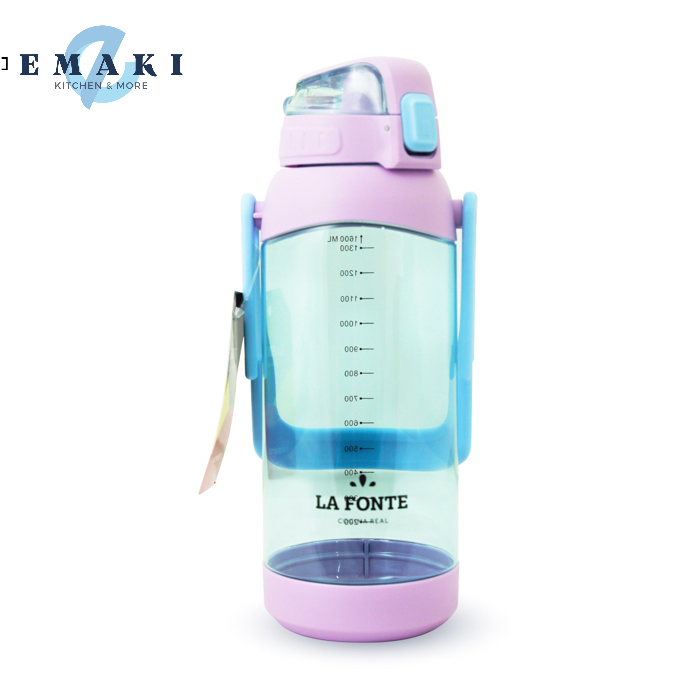 Bình nước thể thao LA FONTE 1600ml Gymer Bottle 011600 - Dung tích lớn, chịu nhiệt cao, tay cầm tiện lợi - Emaki Vietnam