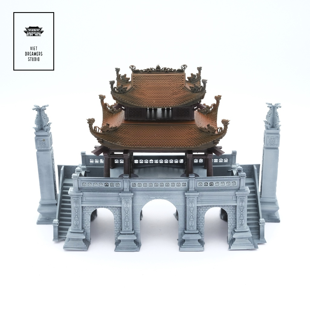 Mô hình kiến trúc Việt: Cổng tam quan VDS0209- decor,để bàn,trang trí tiểu cảnh,bán cạn,terrarium,non bộ,bonsai