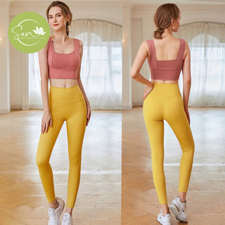 Set bộ rời tập yoga phối màu, áo bra kèm mút, quần lưng cao thun lạnh