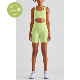Set rời 2 món quần đùi thun gân cao cấp tập gym, yoga dành cho nữ có sẵn mút
