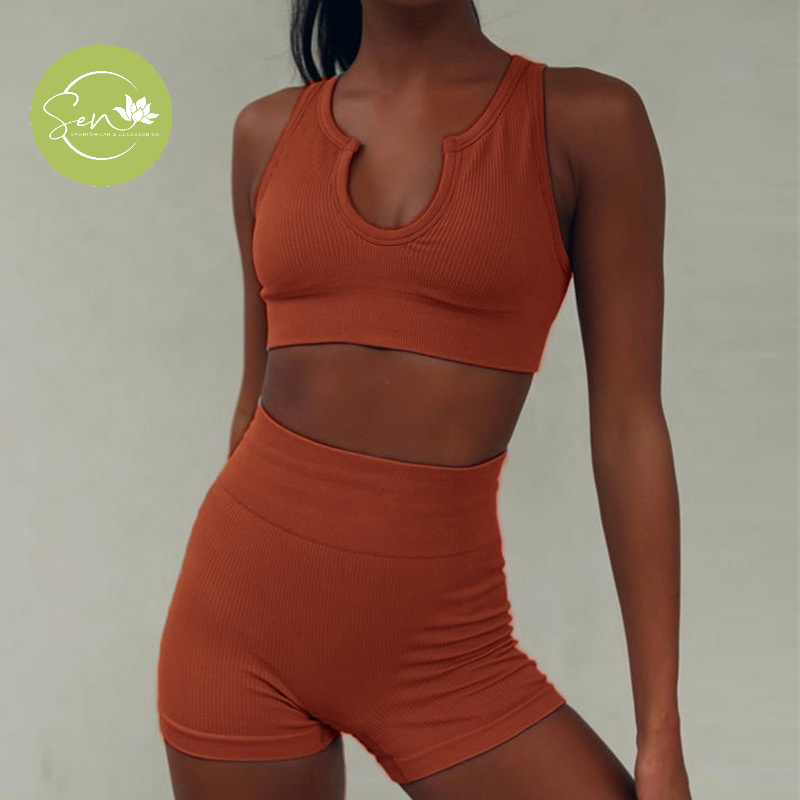 Set đùi thun gân, áo 3 lỗ dành cho nữ tập gym, yoga