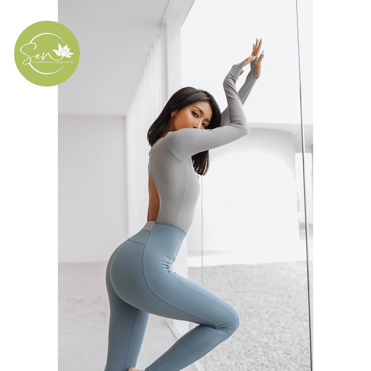 Set đồ liền thân dài tay, hở lưng quyến rũ tập yoga